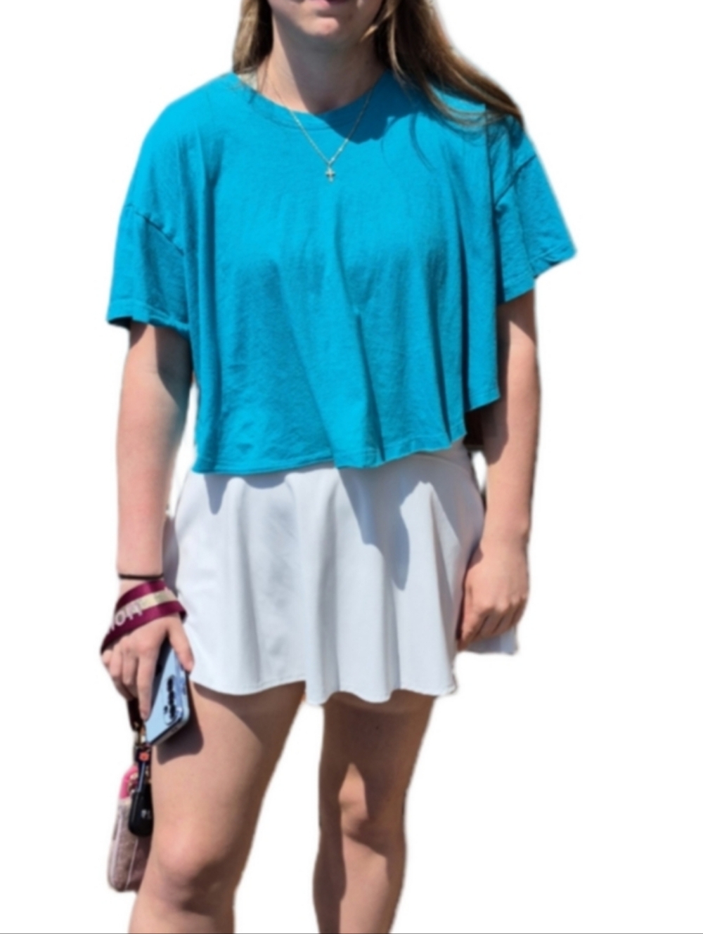 Zenana SZ L Teal Short Sleeve Oversize Dolman Tee Sz Large Will Fit XLarge